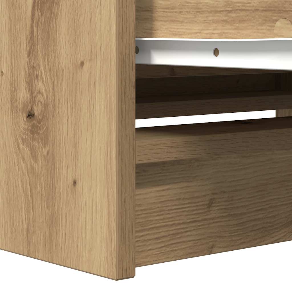 Tv-Benk Artisan Eik 80X35X54 Cm Konstruert Tre