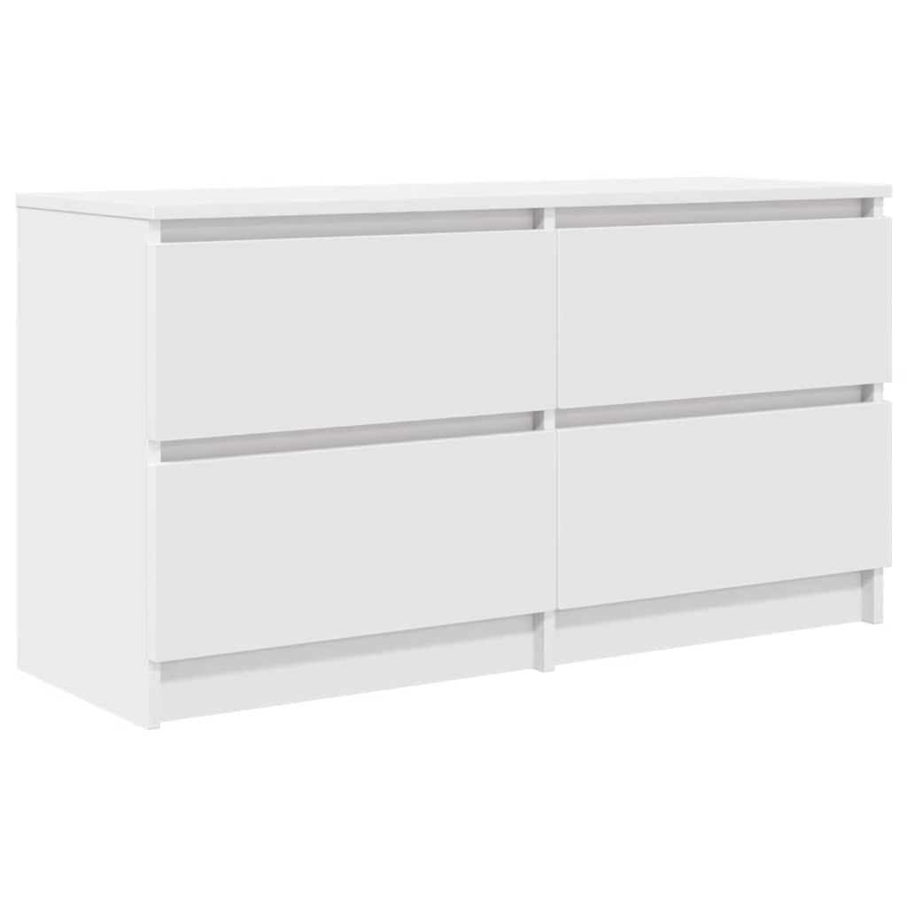 Tv-Benk Hvit 100X35X54 Cm Konstruert Tre