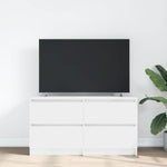 Tv-Benk Hvit 100X35X54 Cm Konstruert Tre