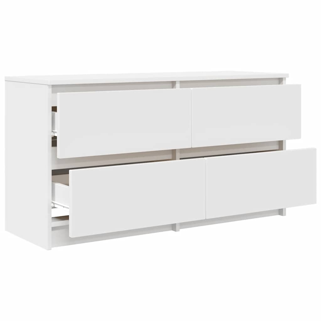 Tv-Benk Hvit 100X35X54 Cm Konstruert Tre