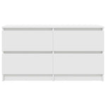 Tv-Benk Hvit 100X35X54 Cm Konstruert Tre