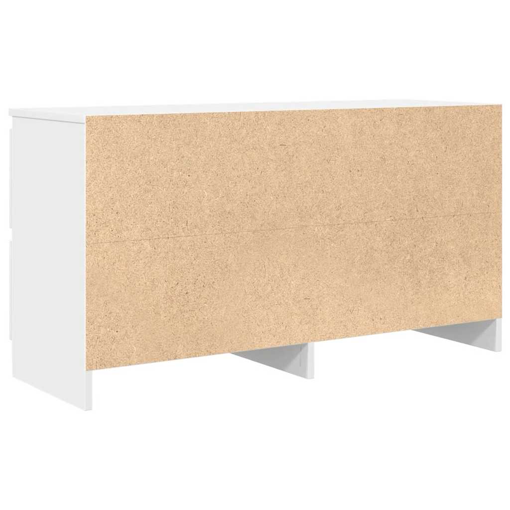 Tv-Benk Hvit 100X35X54 Cm Konstruert Tre