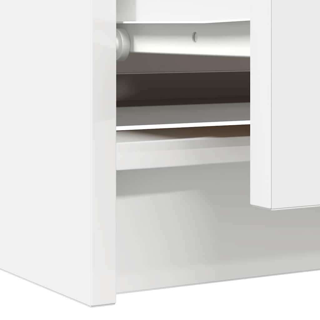 Tv-Benk Hvit 100X35X54 Cm Konstruert Tre