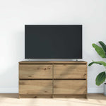 Tv-Benk Artisan Eik 100X35X54 Cm Konstruert Tre