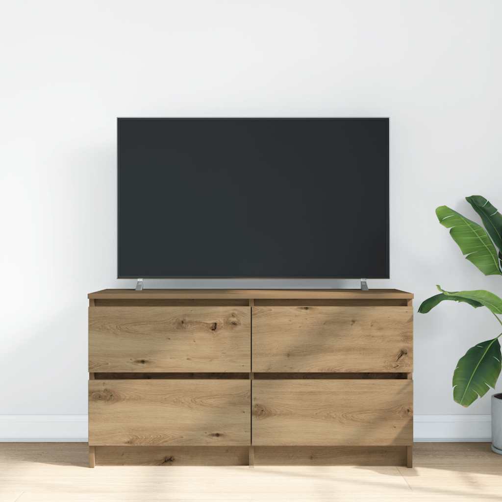 Tv-Benk Artisan Eik 100X35X54 Cm Konstruert Tre