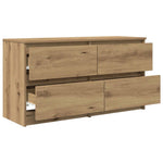 Tv-Benk Artisan Eik 100X35X54 Cm Konstruert Tre