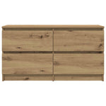 Tv-Benk Artisan Eik 100X35X54 Cm Konstruert Tre