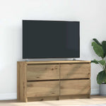 Tv-Benk Artisan Eik 100X35X54 Cm Konstruert Tre