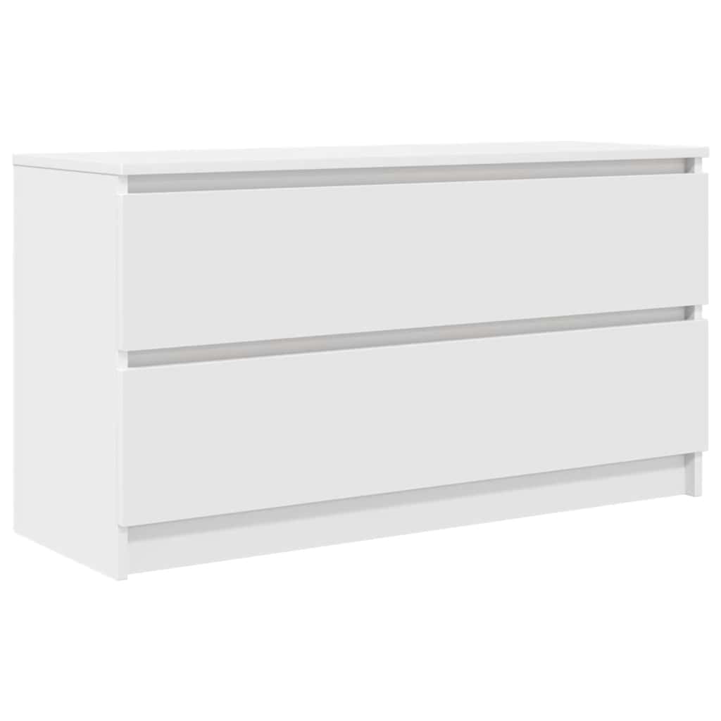 Tv-Benk Hvit 100X35X54 Cm Konstruert Tre