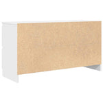 Tv-Benk Hvit 100X35X54 Cm Konstruert Tre