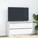 Tv-Benk Hvit 100X35X54 Cm Konstruert Tre