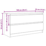 Tv-Benk Svart 100X35X54 Cm Konstruert Tre