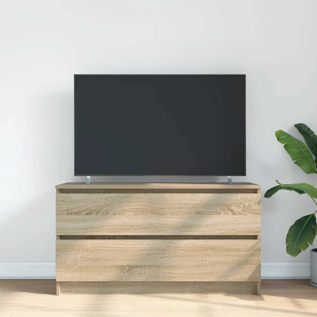 Tv-Benk Sonoma Eik 100X35X54 Cm Konstruert Tre