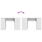 Skrivebord Hvit 120X42X76 Cm Konstruert Tre