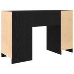 Skrivebord Svart Eik 120X42X76 Cm Konstruert Tre