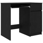 Skrivebord Svart Eik 86X49X76 Cm Konstruert Tre