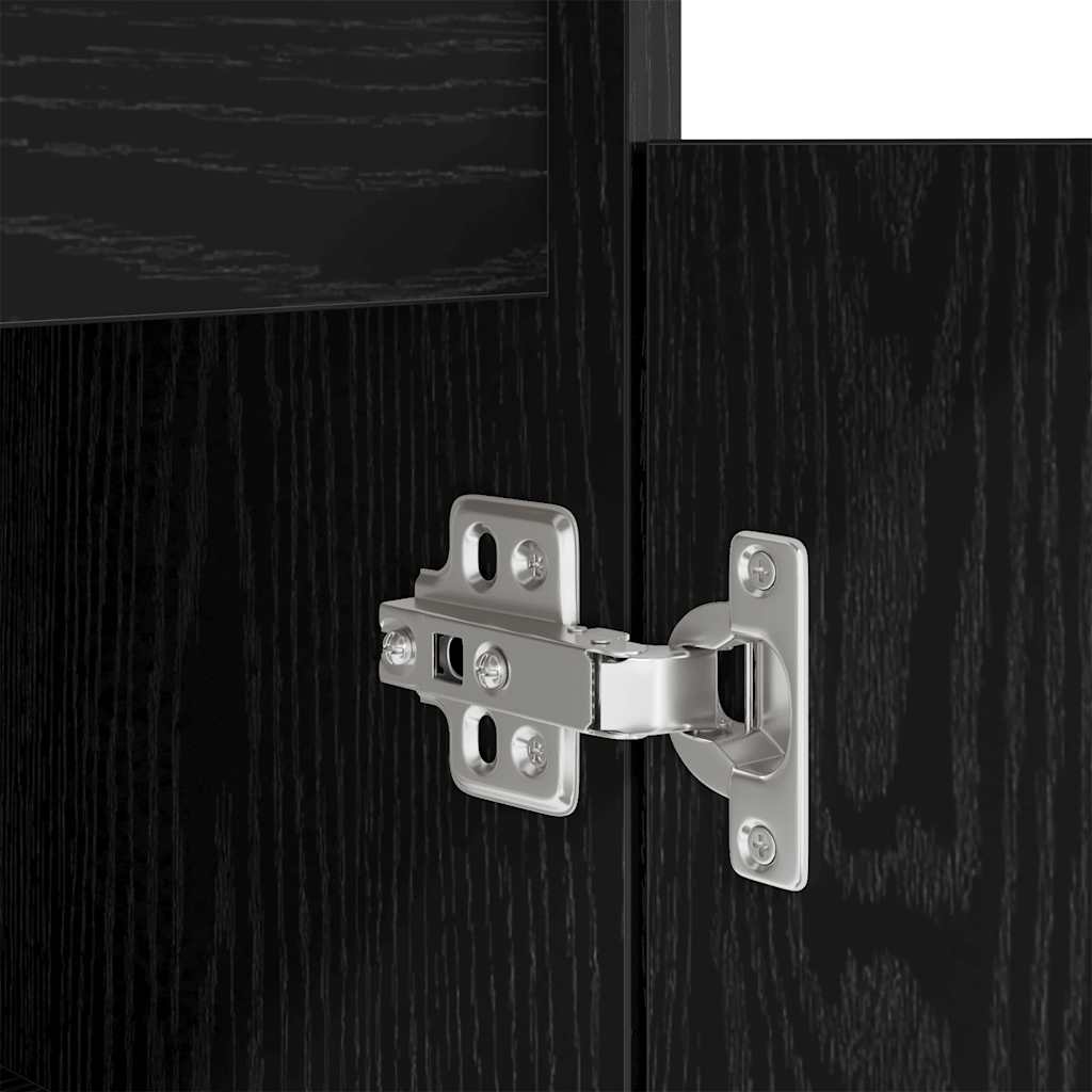 Skrivebord Svart Eik 86X49X76 Cm Konstruert Tre