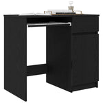 Skrivebord Svart Eik 86X49X76 Cm Konstruert Tre