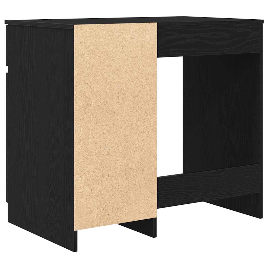 Skrivebord Svart Eik 86X49X76 Cm Konstruert Tre