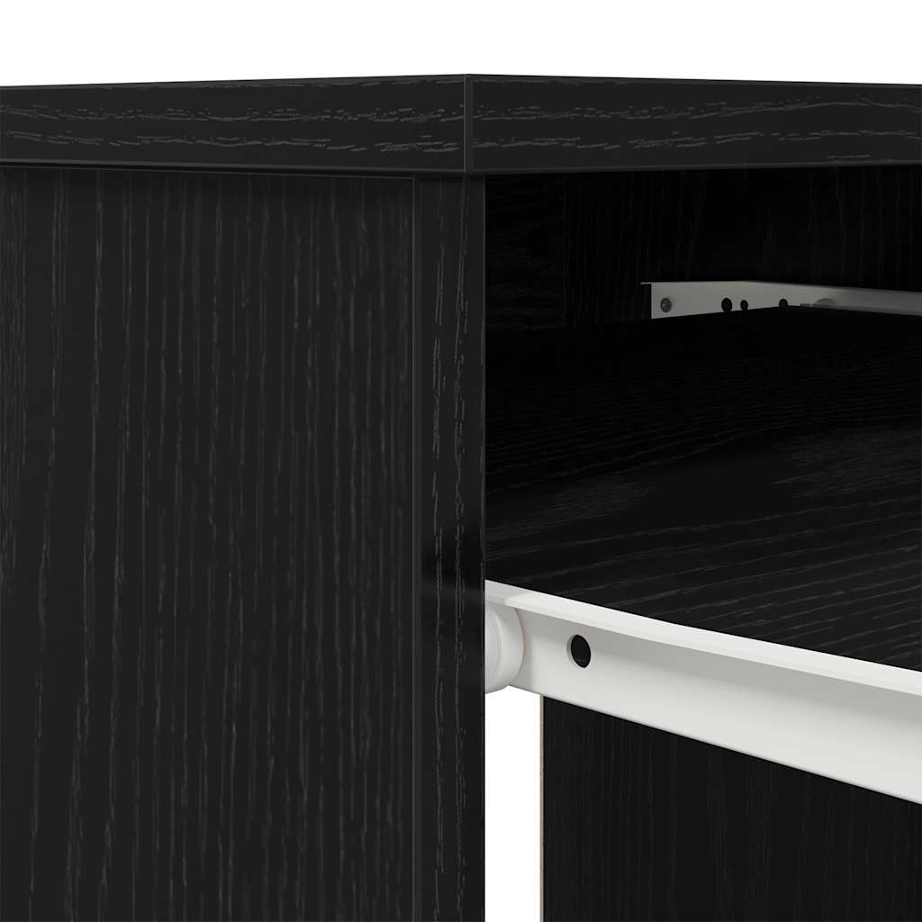 Skrivebord Svart Eik 86X49X76 Cm Konstruert Tre