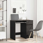 Skrivebord Svart Eik 86X49X76 Cm Konstruert Tre