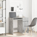 Skrivebord Betonggrå 86X49X76 Cm Konstruert Tre