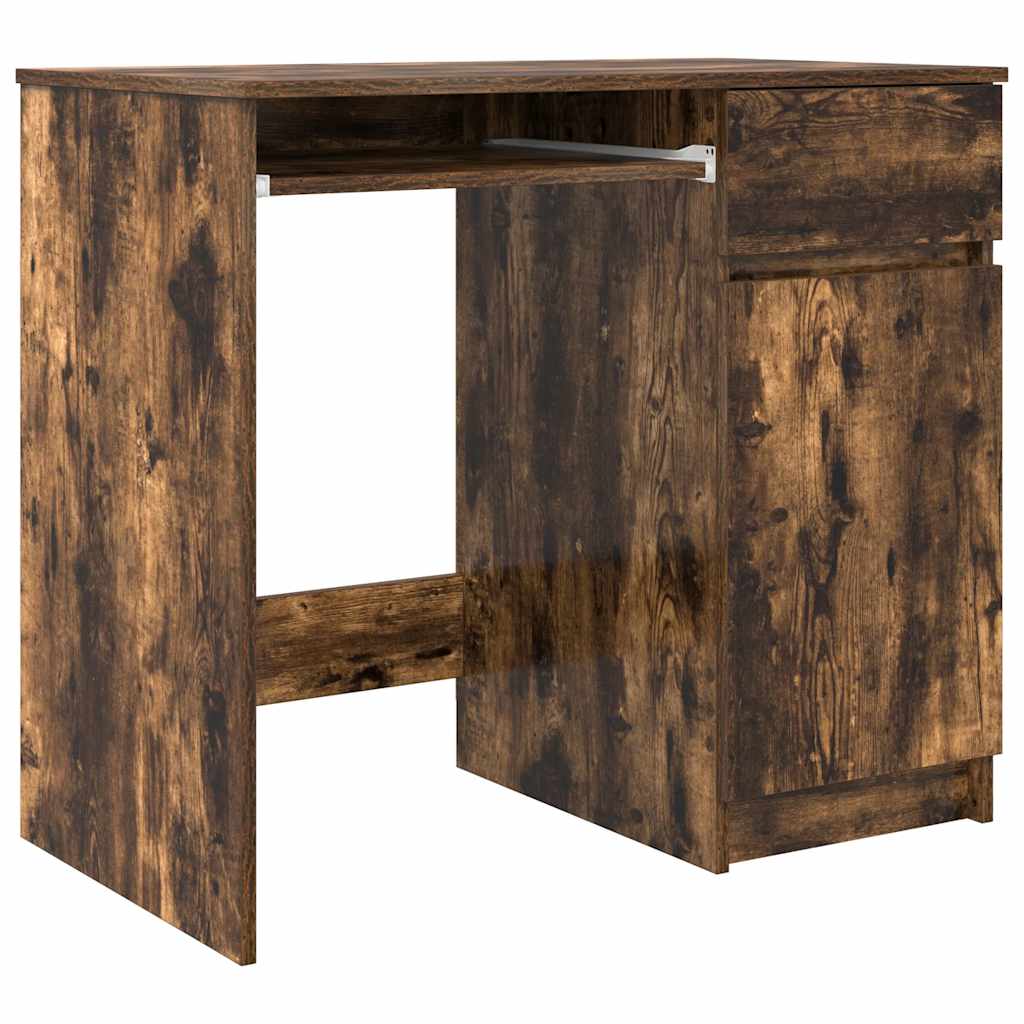Skrivebord Røkt Eik 86X49X76 Cm Konstruert Tre