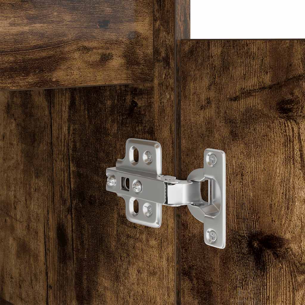 Skrivebord Røkt Eik 86X49X76 Cm Konstruert Tre