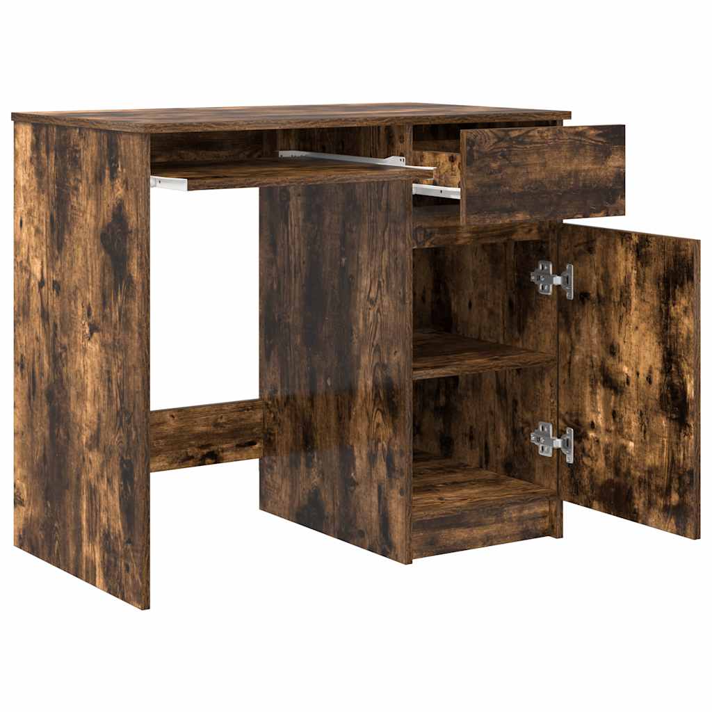Skrivebord Røkt Eik 86X49X76 Cm Konstruert Tre