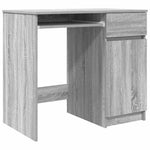 Skrivebord Grå Sonoma 86X49X76 Cm Konstruert Tre