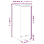 Skohylle Hvit 29,5X34X76 Cm Konstruert Tre