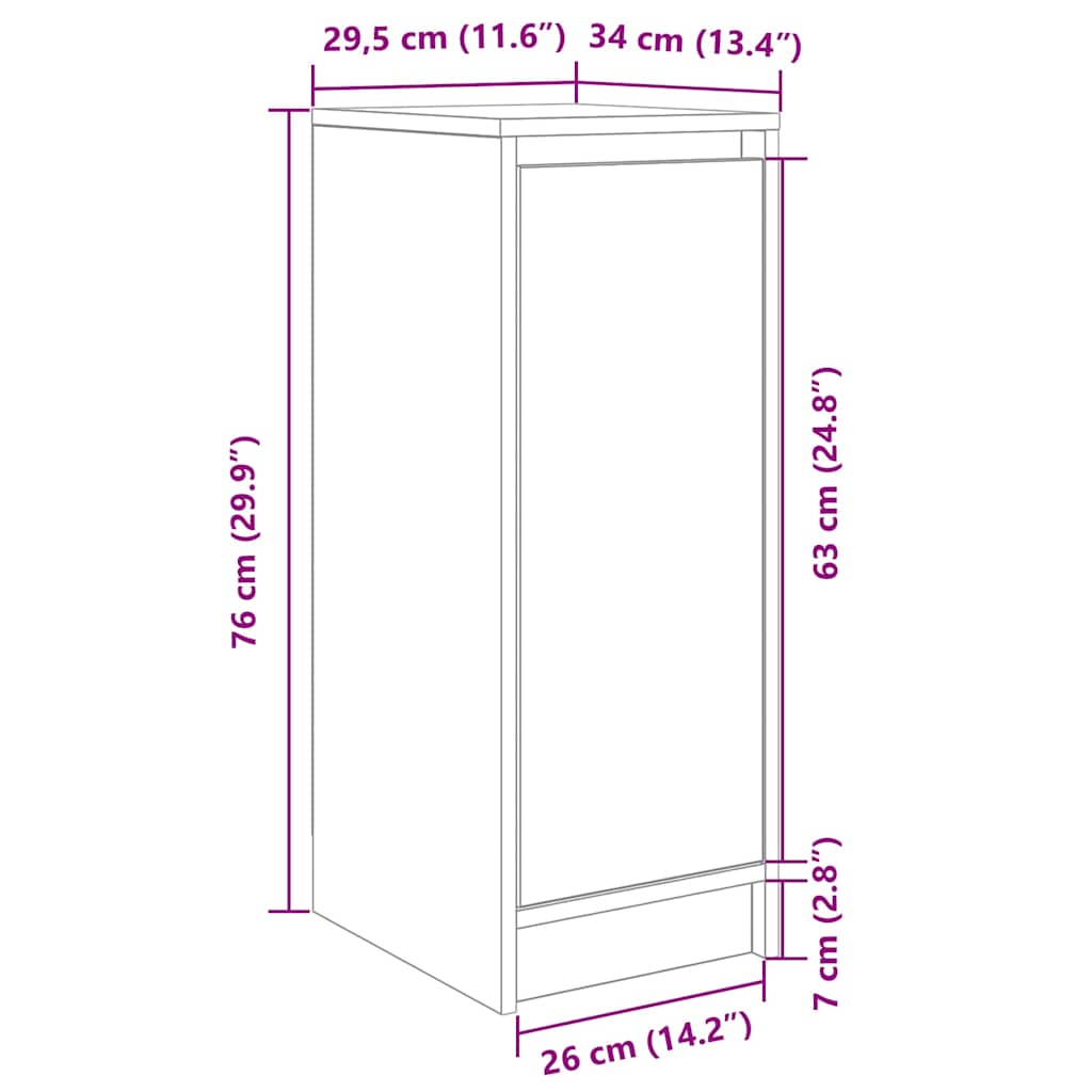 Skohylle Hvit 29,5X34X76 Cm Konstruert Tre