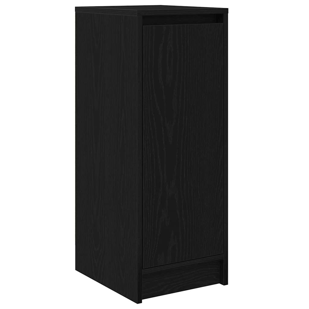 Skohylle Svart Eik 29,5X34X76 Cm Konstruert Tre