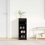 Skohylle Svart Eik 29,5X34X76 Cm Konstruert Tre