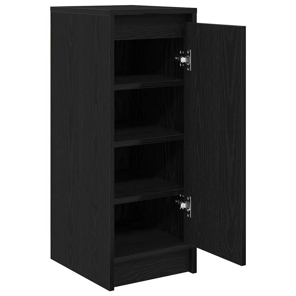 Skohylle Svart Eik 29,5X34X76 Cm Konstruert Tre