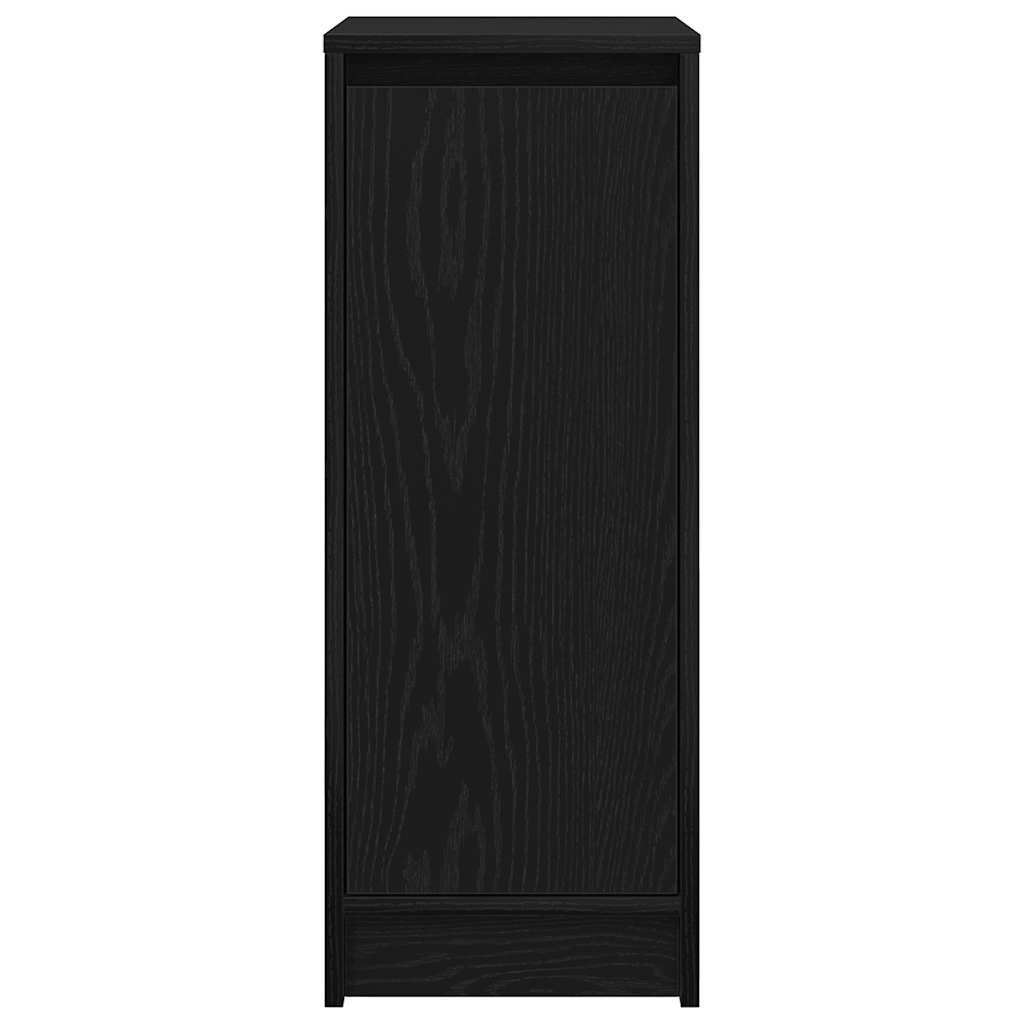 Skohylle Svart Eik 29,5X34X76 Cm Konstruert Tre