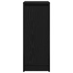 Skohylle Svart Eik 29,5X34X76 Cm Konstruert Tre