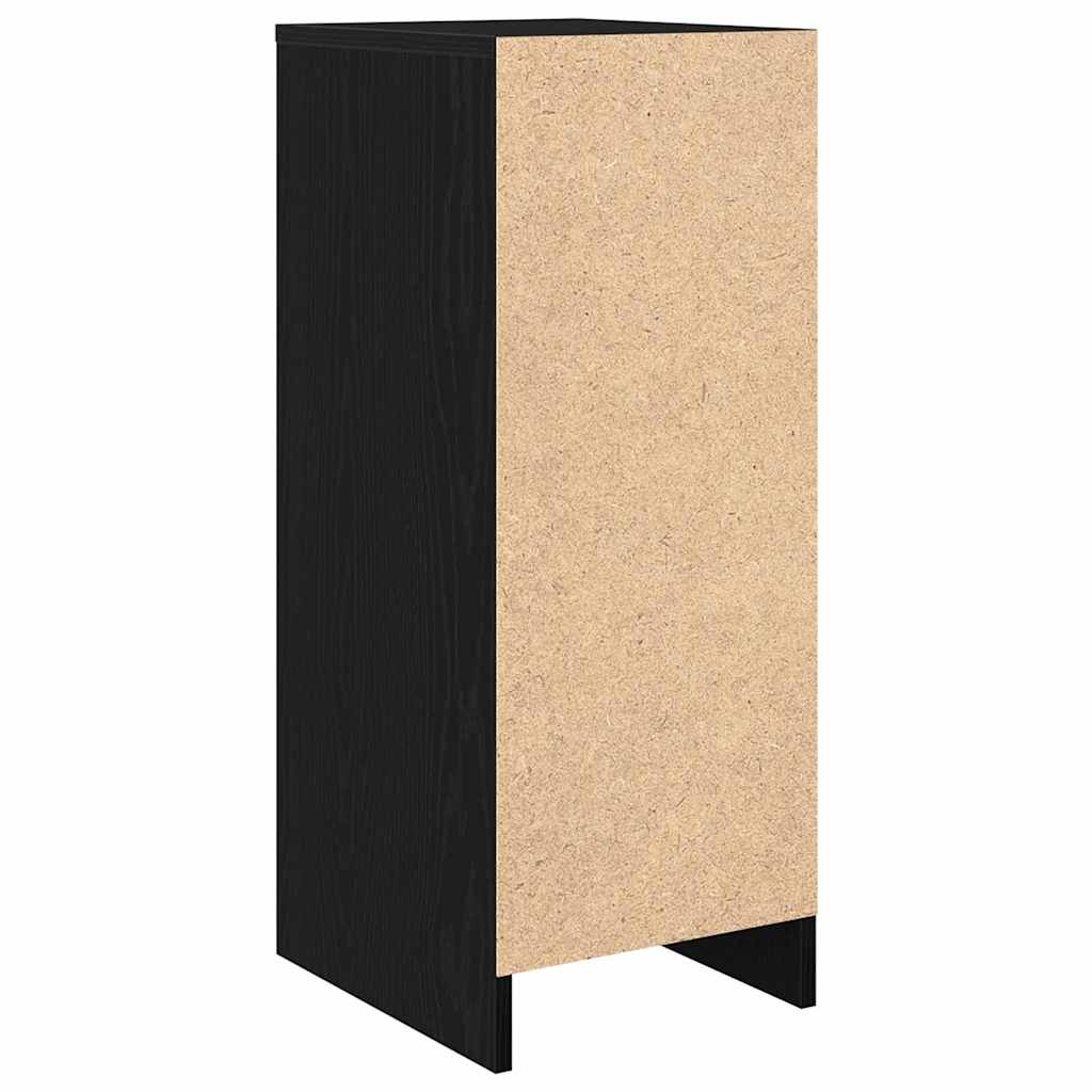 Skohylle Svart Eik 29,5X34X76 Cm Konstruert Tre