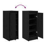 Skohylle Svart Eik 29,5X34X76 Cm Konstruert Tre