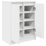 Skoskap Hvit 57X34X76 Cm Konstruert Tre