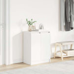 Skoskap Hvit 57X34X76 Cm Konstruert Tre