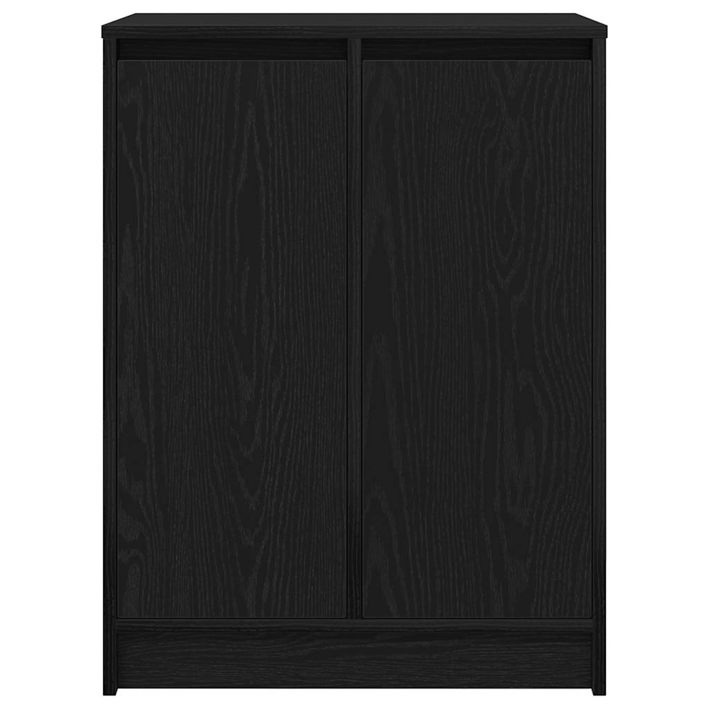 Skohylle Svart Eik 57X34X76 Cm Konstruert Tre