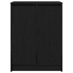Skohylle Svart Eik 57X34X76 Cm Konstruert Tre