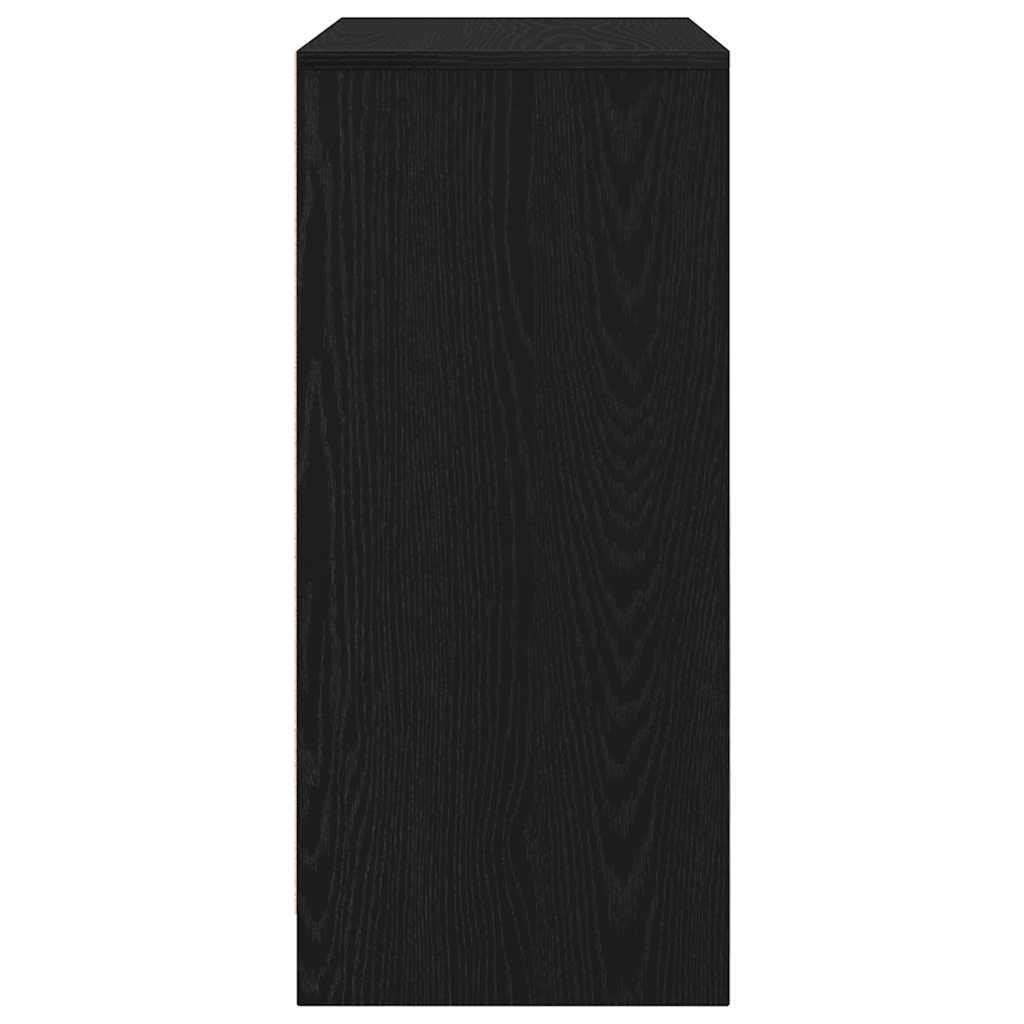 Skohylle Svart Eik 57X34X76 Cm Konstruert Tre