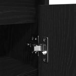 Skohylle Svart Eik 57X34X76 Cm Konstruert Tre
