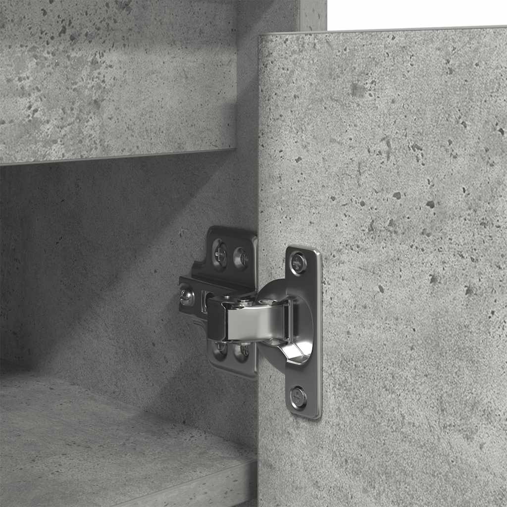 Skoskap Betonggrå 57X34X76 Cm Sponplate