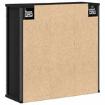 Baderoms Veggskap Med Speil Svart Eik 60X21X60 Cm