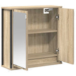 Baderoms Veggskap Med Speil Sonoma Eik 60X21X60 Cm