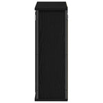 Baderoms Veggskap Med Speil Svart Eik 50X21X60 Cm