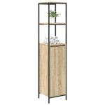 Baderomsskap Med Hyller Sonoma Eik 36X35X165 Cm
